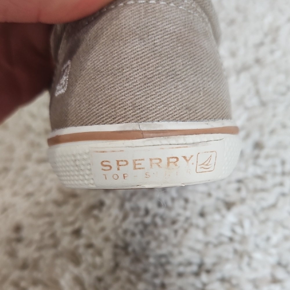 Sperry Tan Velcro Kids Sneakers - Picture 7 of 9